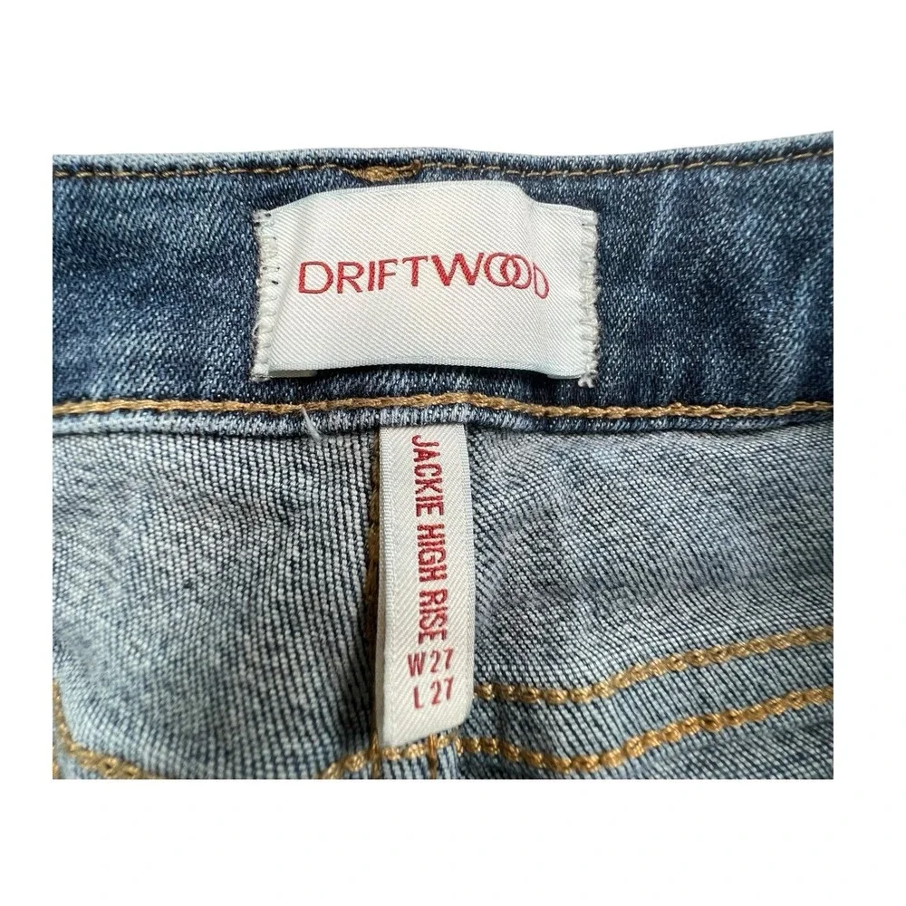 Driftwood‎ Womens 27 Jackie High Rise Skinny Mid Rise Medium Wash Jeans Stretch